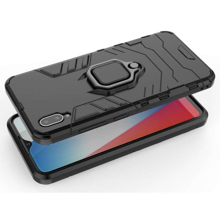 PC + TPU Shockproof Protective Case with Magnetic Ring Holder for Vivo Y93(Red)
