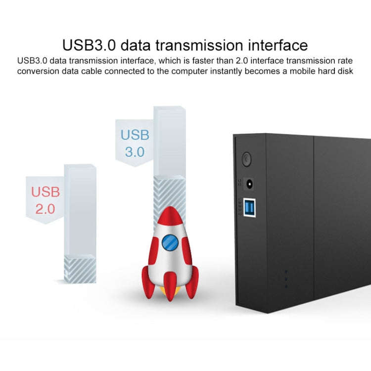 Blueendless 2.5 / 3.5 inch SSD USB 3.0 PC Computer External Solid State Mobile Hard Disk Box Hard...