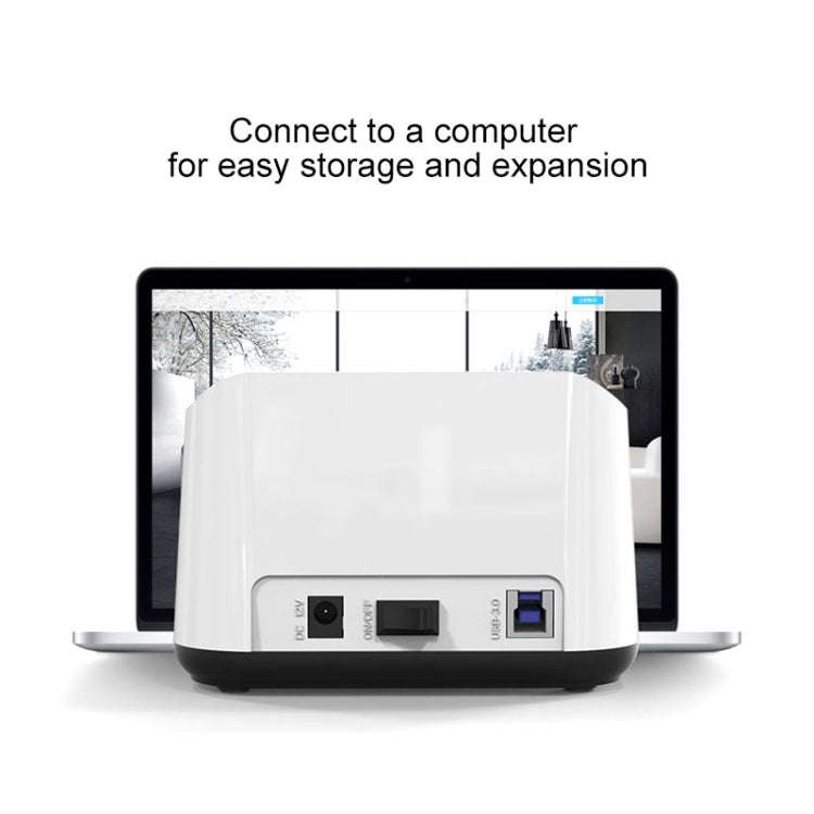 Blueendless 2.5 / 3.5 inch SATA USB 3.0 2 Bay Hard Drive Dock (EU Plug)