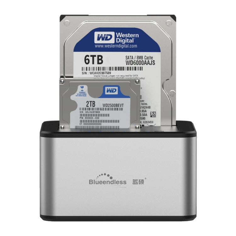Blueendless 2.5 / 3.5 inch SATA USB 3.0 2 Bay Offline Copy Hard Drive Dock (EU Plug)