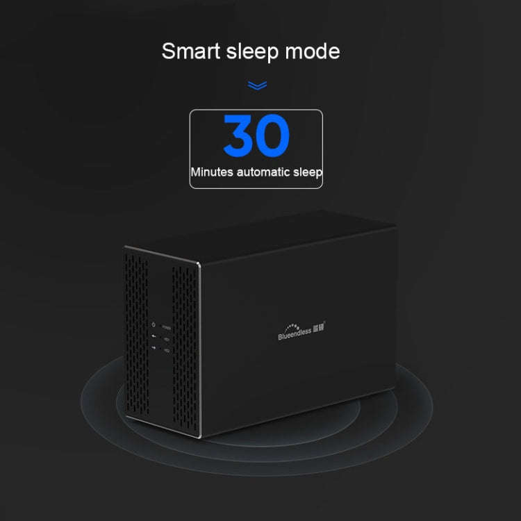 Blueendless USB-B Interface 3.5 inch 2 Bay RAID Combination Array HDD External Enclosure (AU Plug)