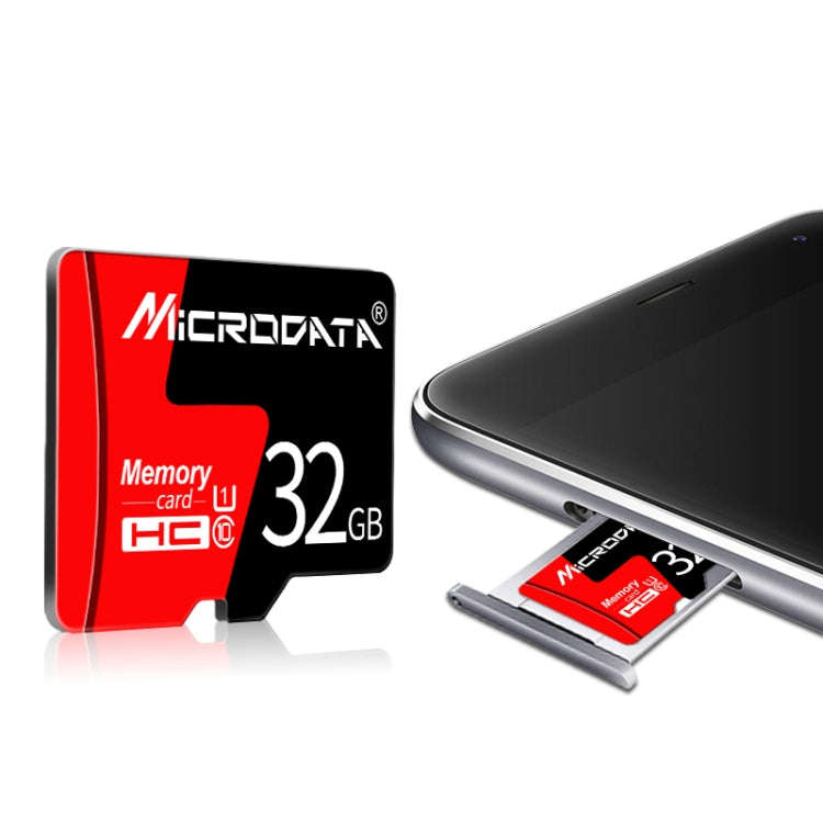 MICRODATA 16GB U1 Red and Black TF(Micro SD) Memory Card