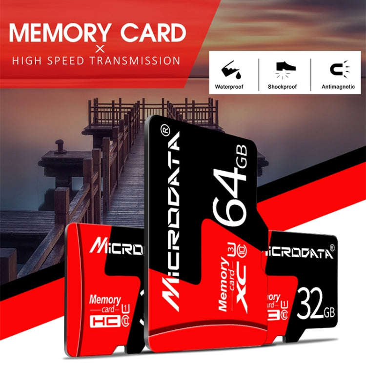 MICRODATA 16GB U1 Red and Black TF(Micro SD) Memory Card