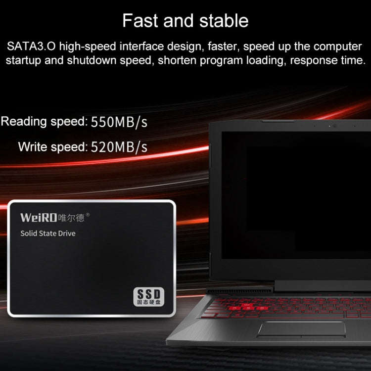 WEIRD S500 128GB 2.5 inch SATA3.0 Solid State Drive for Laptop, Desktop