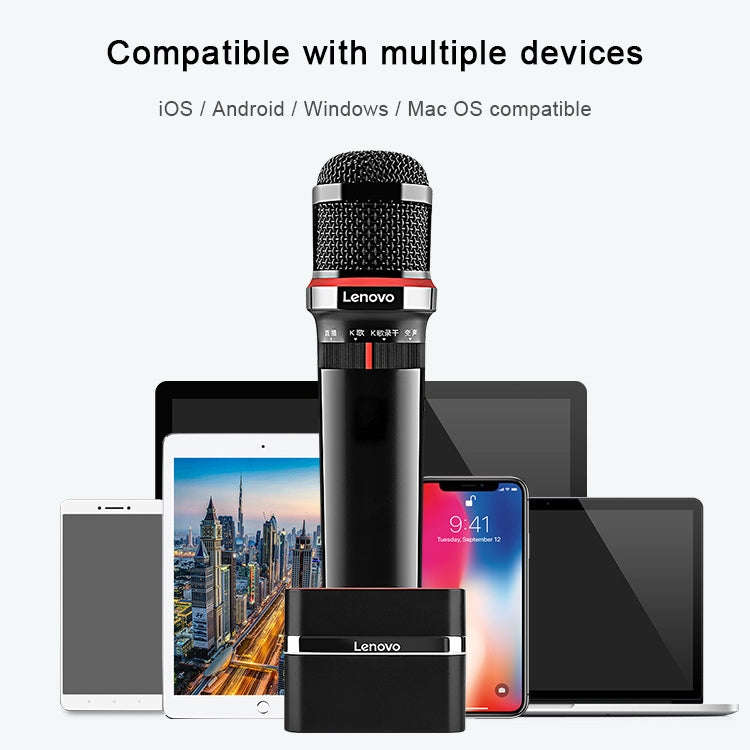 Original Lenovo UM20-U K Song Wireless Digital Microphone Live Recording Equipment with Wireless ...