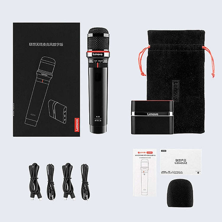 Original Lenovo UM20-U K Song Wireless Digital Microphone Live Recording Equipment with Wireless ...