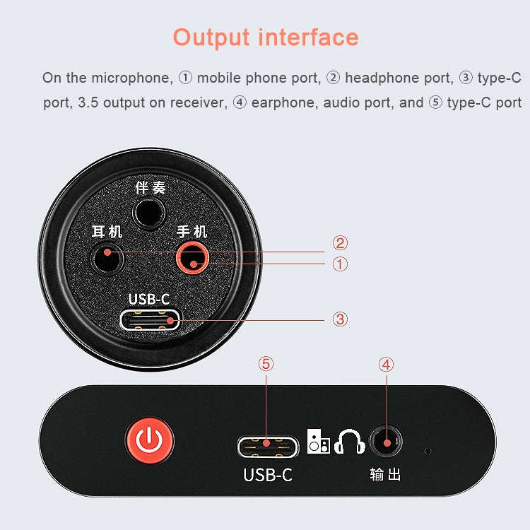 Original Lenovo UM20-U K Song Wireless Digital Microphone Live Recording Equipment with Wireless ...