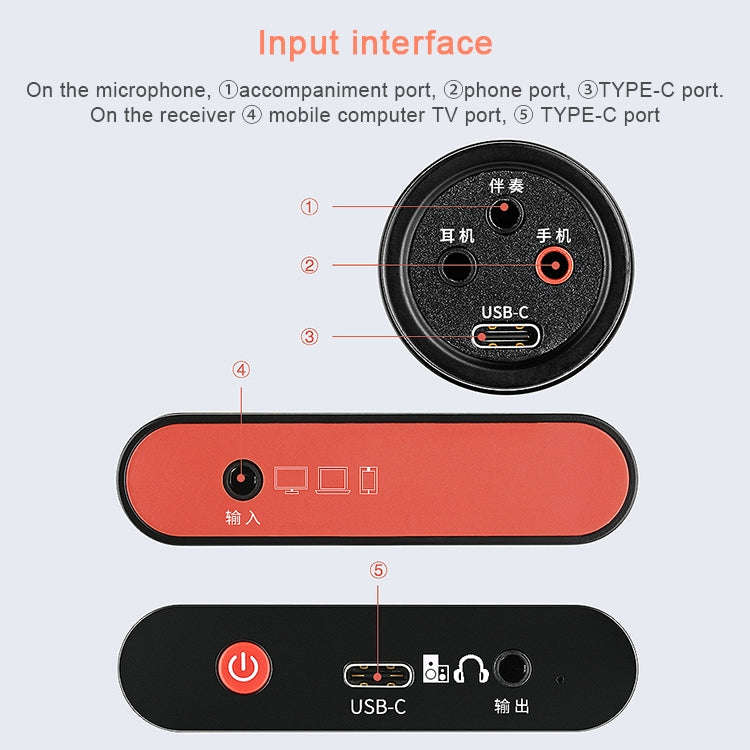 Original Lenovo UM20-U K Song Wireless Digital Microphone Live Recording Equipment with Wireless ...