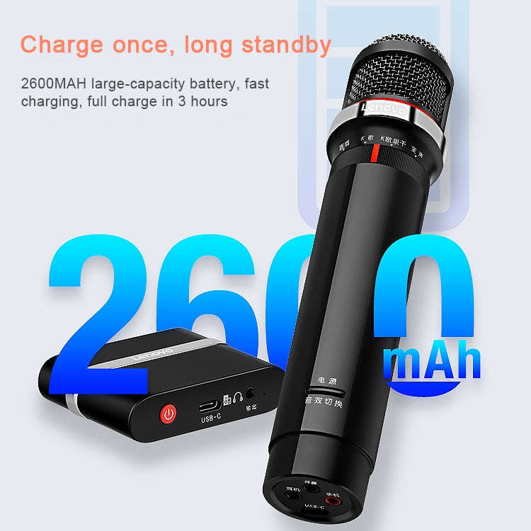 Original Lenovo UM20-U K Song Wireless Digital Microphone Live Recording Equipment with Wireless ...