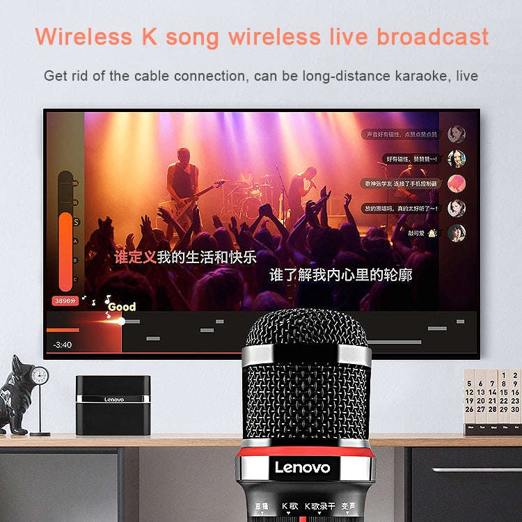 Original Lenovo UM20-U K Song Wireless Digital Microphone Live Recording Equipment with Wireless ...
