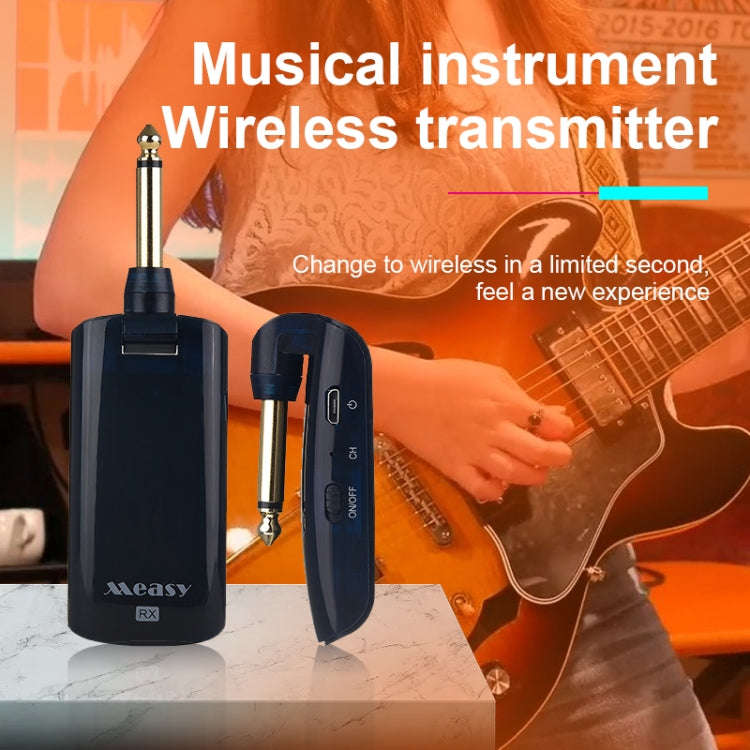 Measy AU688-U 20 Channels Wireless Guitar System Rechargeable Musical Instrument Transmitter Rece...