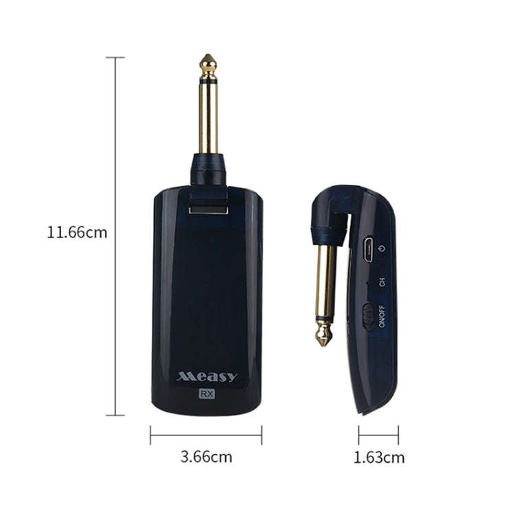 Measy AU688-U 20 Channels Wireless Guitar System Rechargeable Musical Instrument Transmitter Rece...