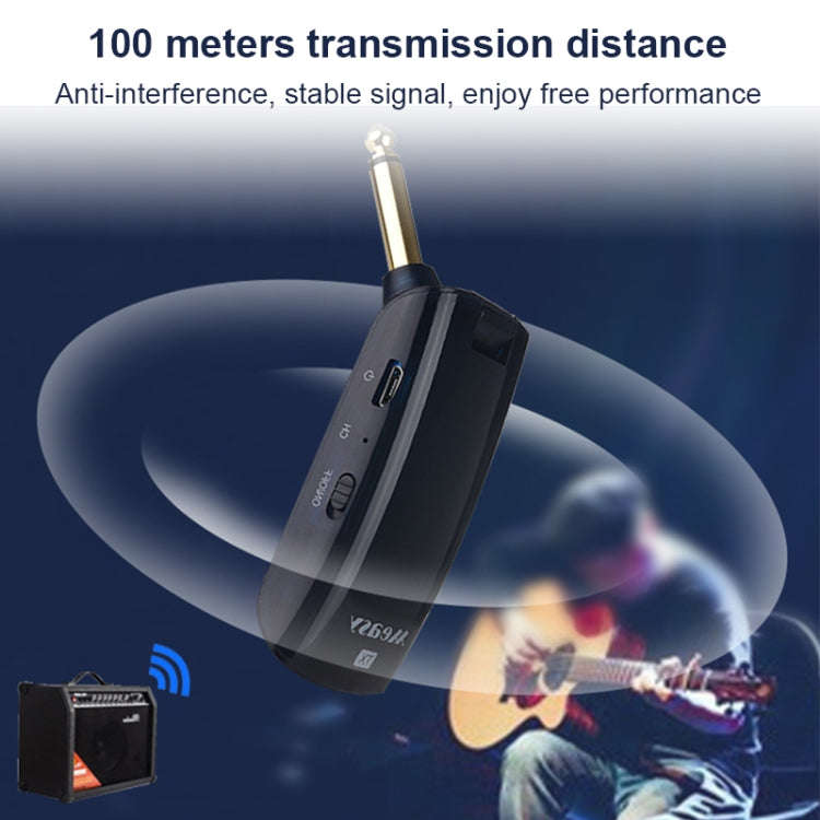 Measy AU688-U 20 Channels Wireless Guitar System Rechargeable Musical Instrument Transmitter Rece...