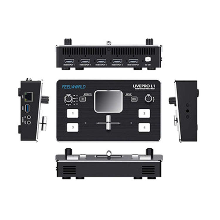 FEELWORLD LIVEPRO L1 Multi-camera Media Live Broadcast 4-Channel Live Production Switcher with 2....