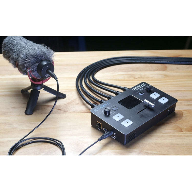 FEELWORLD LIVEPRO L1 Multi-camera Media Live Broadcast 4-Channel Live Production Switcher with 2....