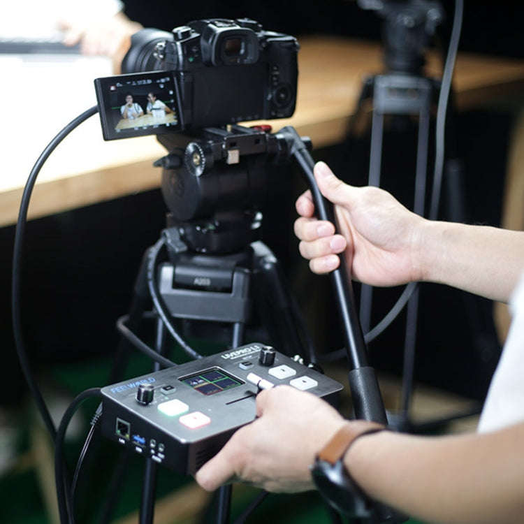 FEELWORLD LIVEPRO L1 Multi-camera Media Live Broadcast 4-Channel Live Production Switcher with 2....