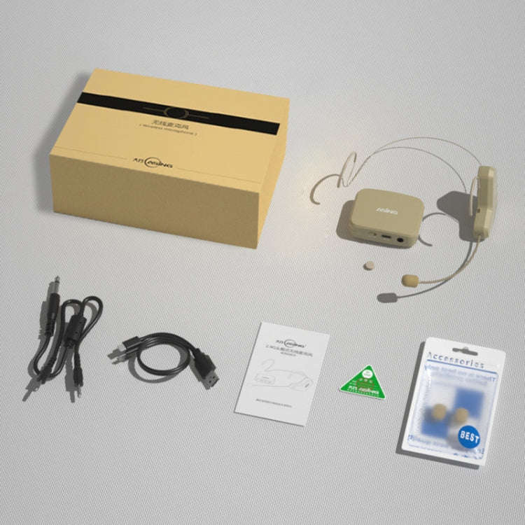 ASiNG  WM03 2.4G Wireless Microphone Headset Microphone Bluetooth Speaker Kit (Black)