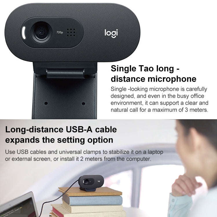 Logitech C505e USB 720P Web Camera with Microphone