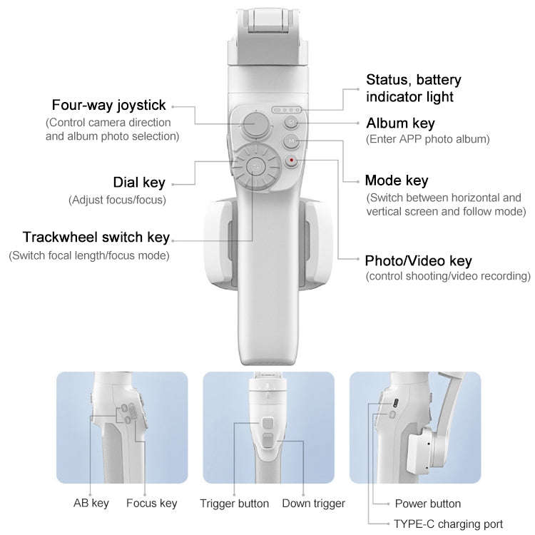 FEIYUTECH Vimble 3 Handheld Stabilizer Smart Three-Axis Follow-Up Anti-Shake Gimbal