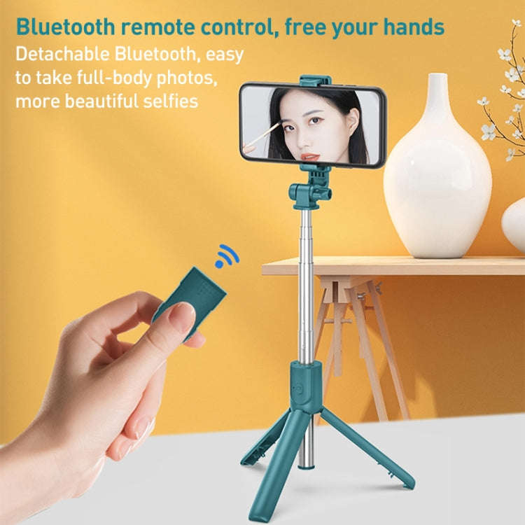 R1 Multifunctional Bluetooth Tripod Selfie Stick (Black)