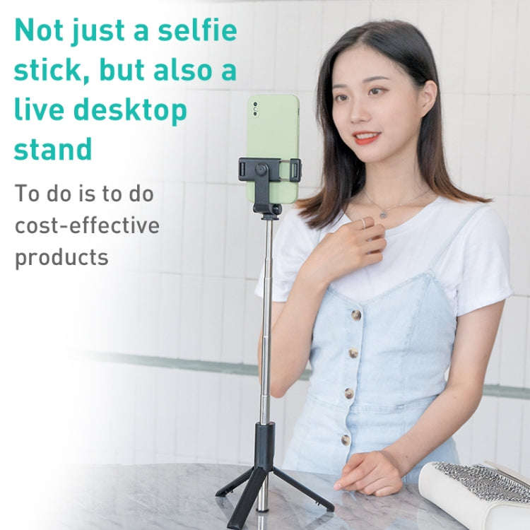 R1 Multifunctional Bluetooth Tripod Selfie Stick (Black)