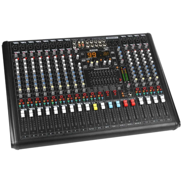 XTUGA B1404FX 14 Channels Bluetooth Audio Mixer Digital DJ Controller Sound Mixing Console (EU Plug)