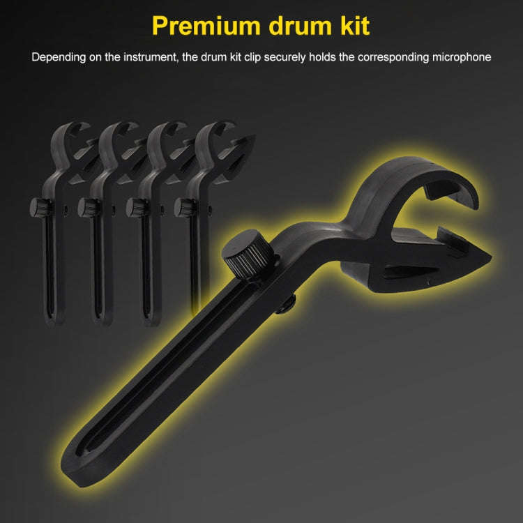 XTUGA DI7 7-Piece Wired Dynamic Drum Mic Kit Kick Bass Tom/Snare Cymbals Microphone Set with XLR ...