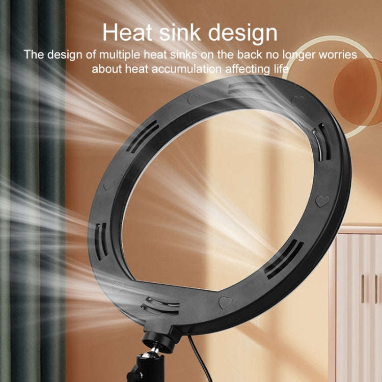 10 inch Adjustable Live Broadcast LED Fill Light Tripod with Phone Clamp