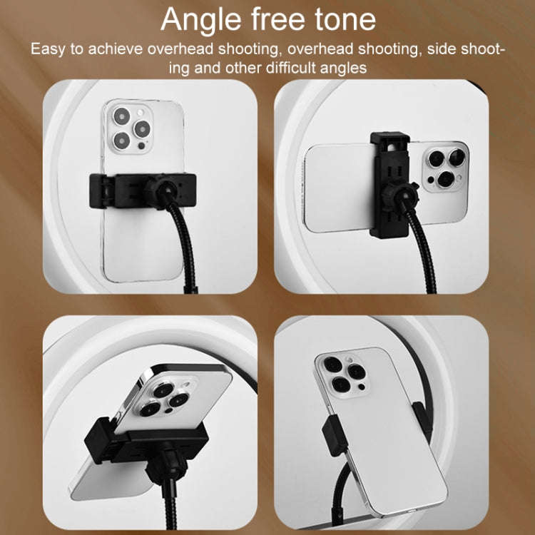 10 inch Adjustable Live Broadcast LED Fill Light Tripod with Phone Clamp