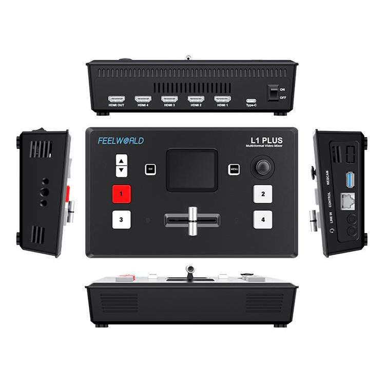 FEELWORLD L1 PLUS Multi-camera Video Mixer Switcher Touch Screen PTZ Control USB3.0 Fast Streamin...