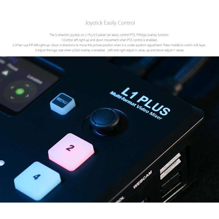FEELWORLD L1 PLUS Multi-camera Video Mixer Switcher Touch Screen PTZ Control USB3.0 Fast Streamin...