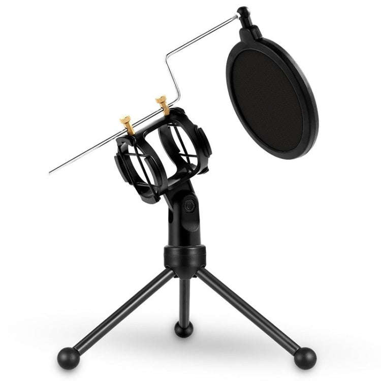 Yanmai PS-3 Mini Portable Microphone Anti-network Shockproof Desktop Stand(Black)