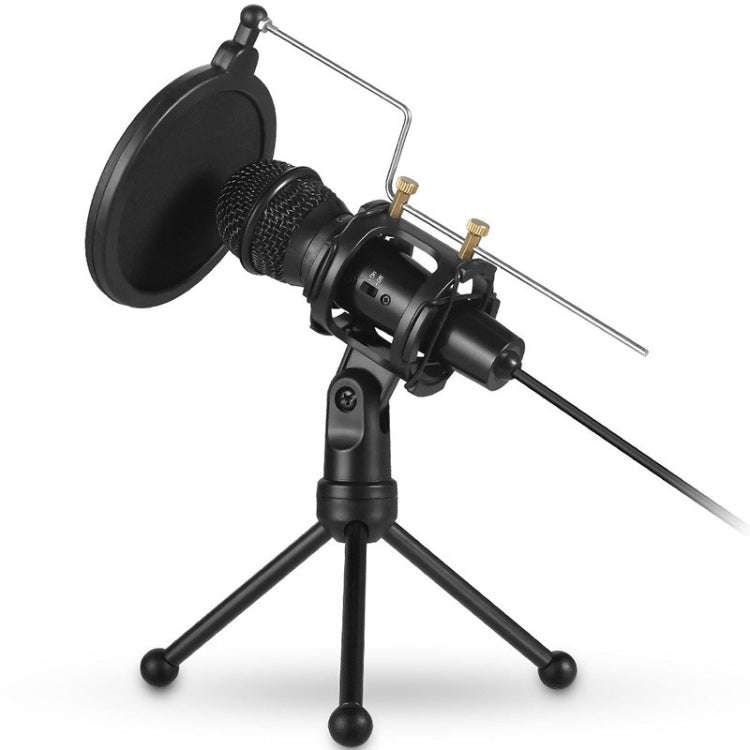 Yanmai PS-3 Mini Portable Microphone Anti-network Shockproof Desktop Stand(Black)