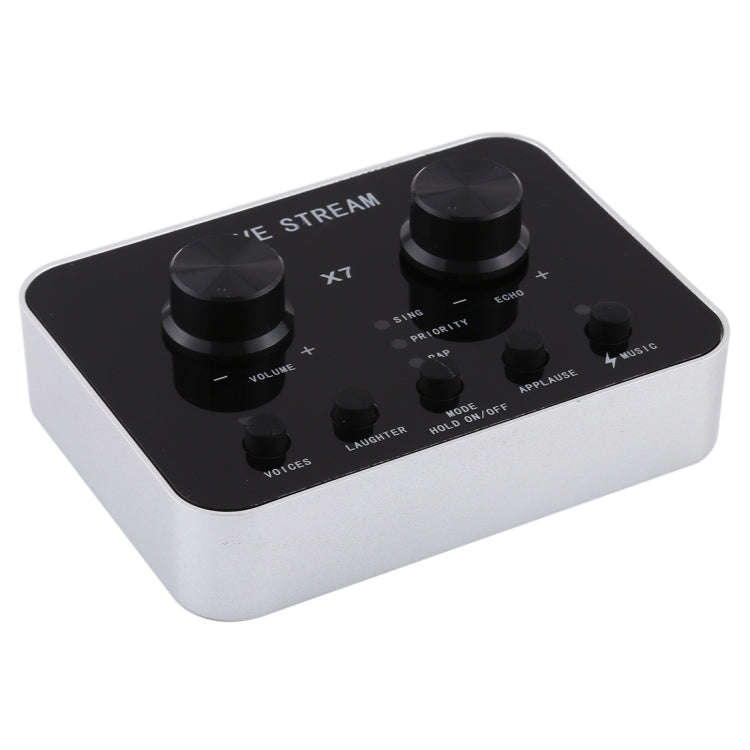X7 Live Broadcast Audio USB Headset Microphone Webcast Entertainment Streamer Sound Card for Phon...