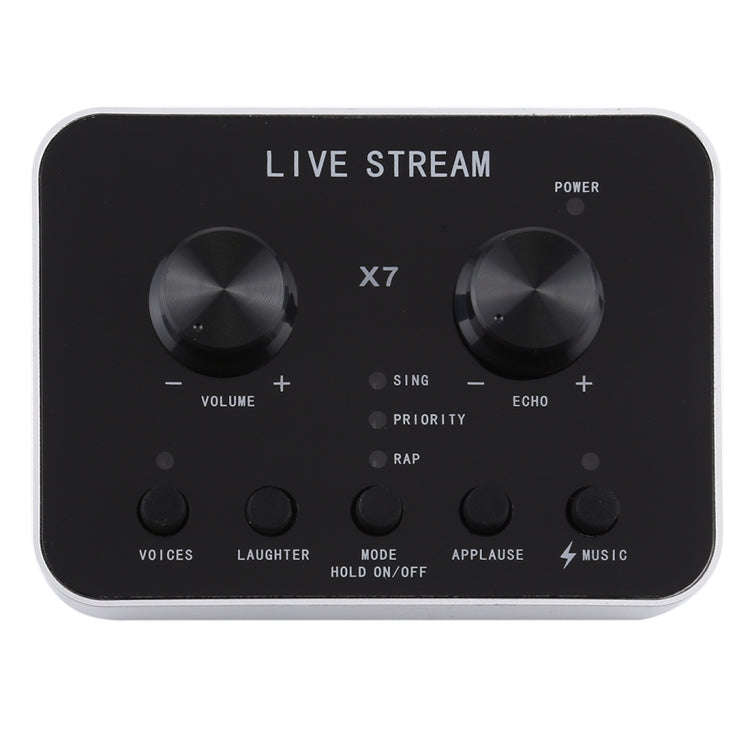 X7 Live Broadcast Audio USB Headset Microphone Webcast Entertainment Streamer Sound Card for Phon...