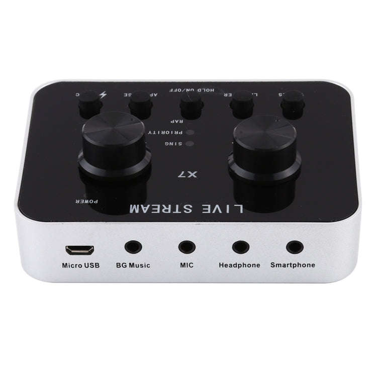 X7 Live Broadcast Audio USB Headset Microphone Webcast Entertainment Streamer Sound Card for Phon...