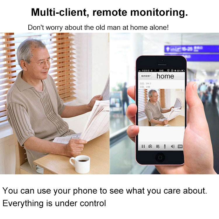 JD-C8310-S1 1.0MP Two-Way Audio Smart Wireless Wifi IP Camera, Support Motion Detection & Infrare...