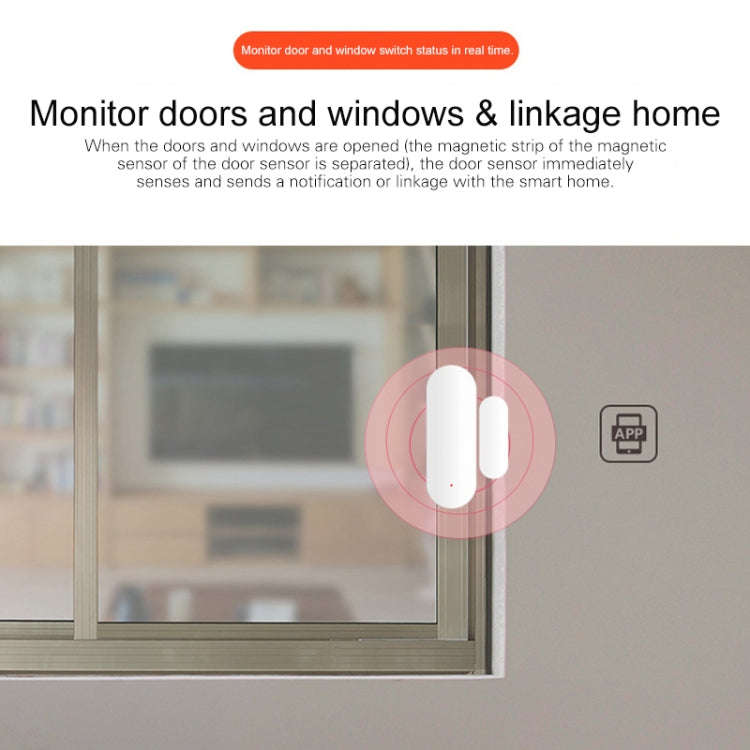 DY-MC400A WiFi Smart Linkage Home Door and Window Detector, Support Voice Control & APP Remote Co...