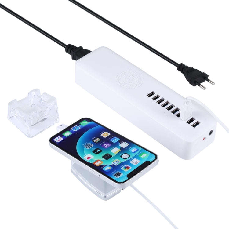 Mult-Port Security HUB + Mobile Phone Anti-theft Alarm Display Stand with Remote Control & 8 Pin ...