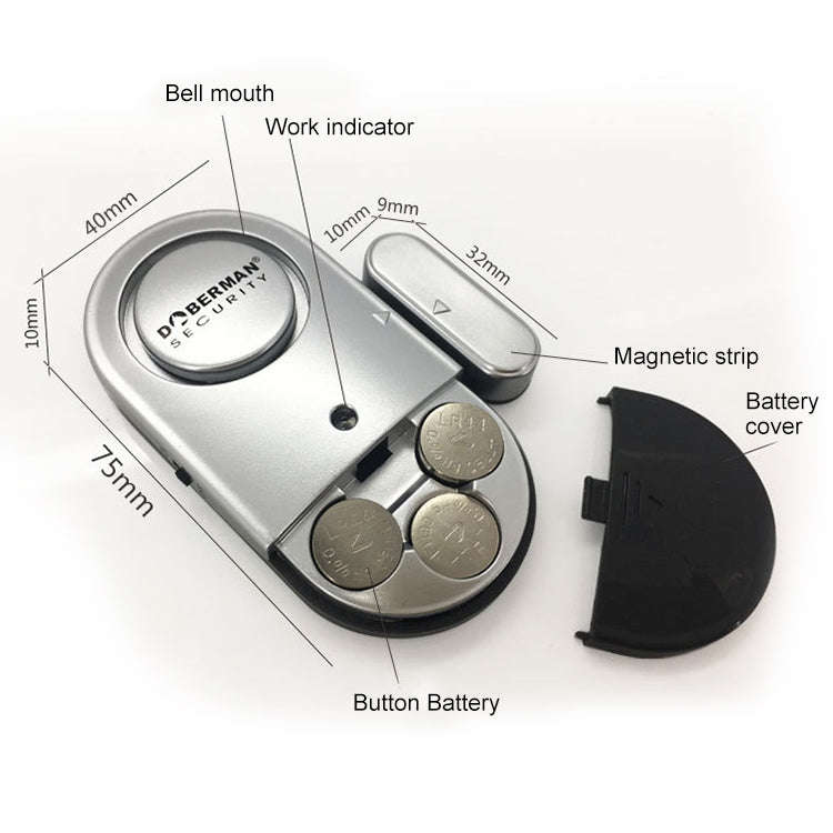 DOBERMAN SE-0701 Oval Household Anti-theft Door and Window Magnetic Spring Sensor Super Loud Simp...