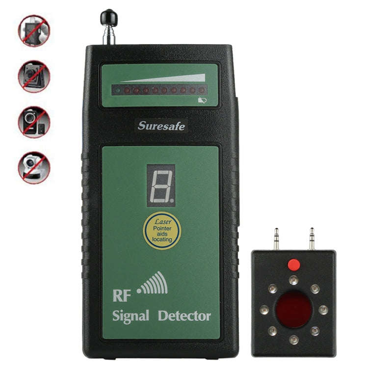 Suresafe SH-055U8LP Auto Threshold RF Signal Detector Camera Detector with 8 LEDs, Detection Freq...