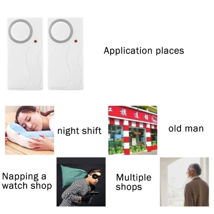 Home Security Wireless Remote Control Door Window Siren Magnetic Sensor Alarm Warning, 1 Remote C...