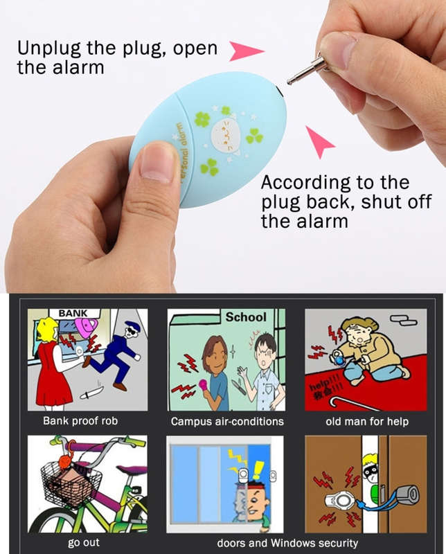 Mini Safe Football Loud Personal Alarm with Anti-Rape for Girl and Kids, 120Db Alarm(Blue)