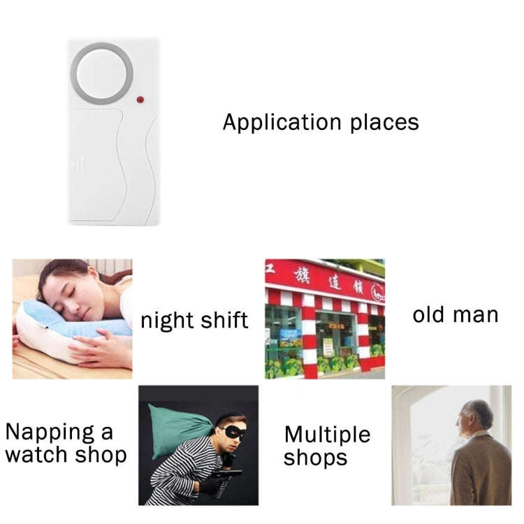 Home Security Wireless Remote Control Door Window Siren Magnetic Sensor Alarm Warning, 1 Remote C...