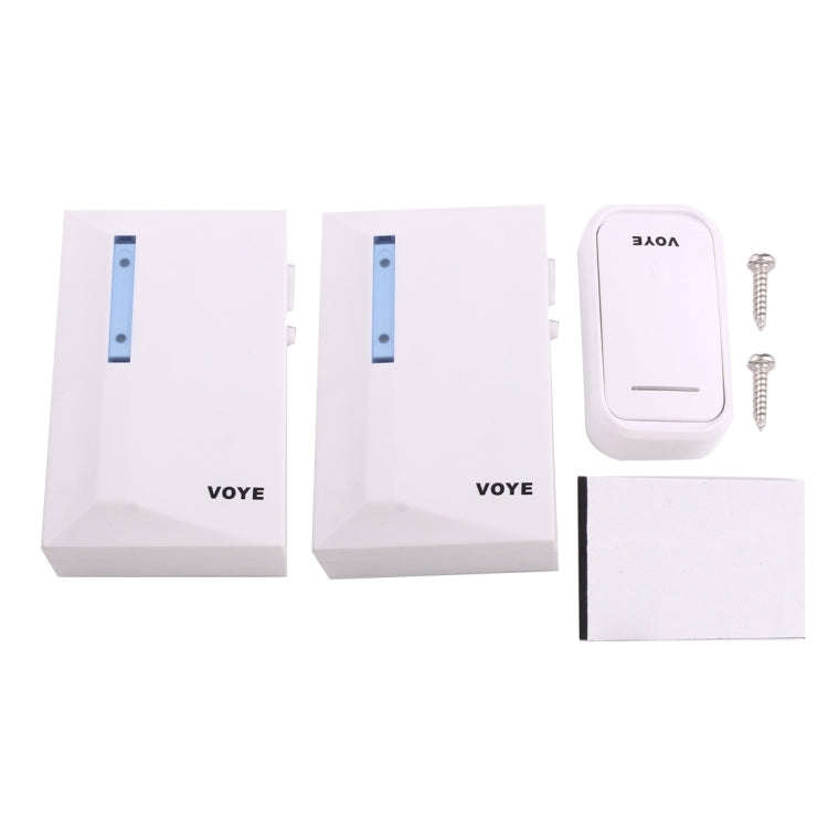 VOYE V015F2 Wireless Smart Music Home Doorbell with Dual Receiver, Remote Control Distance: 120m ...