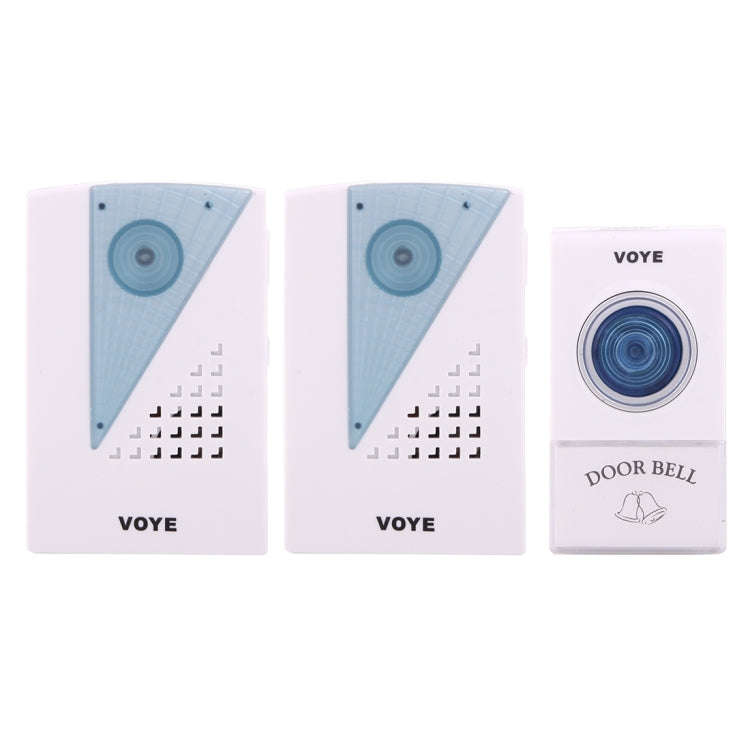 VOYE V001A2 Wireless Smart Music LED Home Doorbell with Dual Receiver, Remote Control Distance: 1...