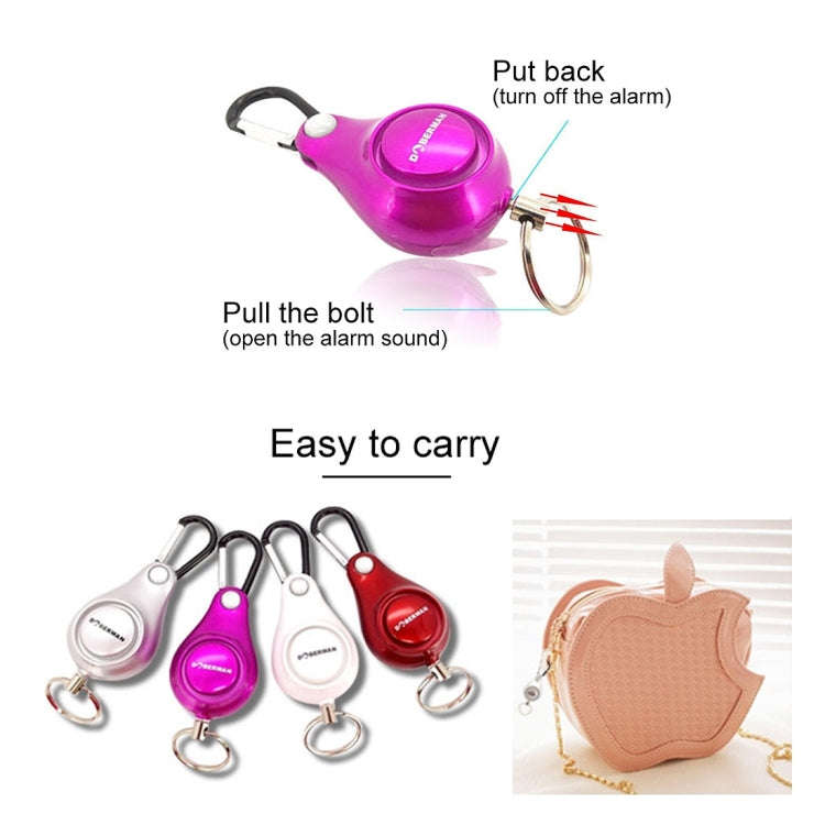 DOBERMAN Key-chain Personal Security Alarm Pull Ring Triggered Anti-attack Safety Emergency Alarm...