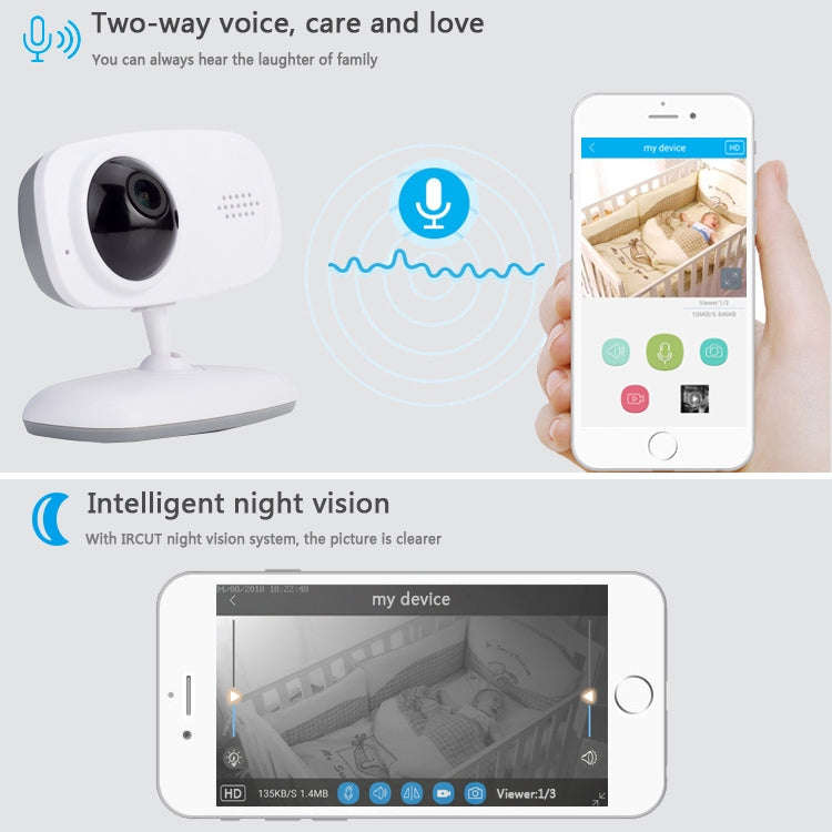 WLSES GC60 720P Wireless Surveillance Camera Baby Monitor, AU Plug