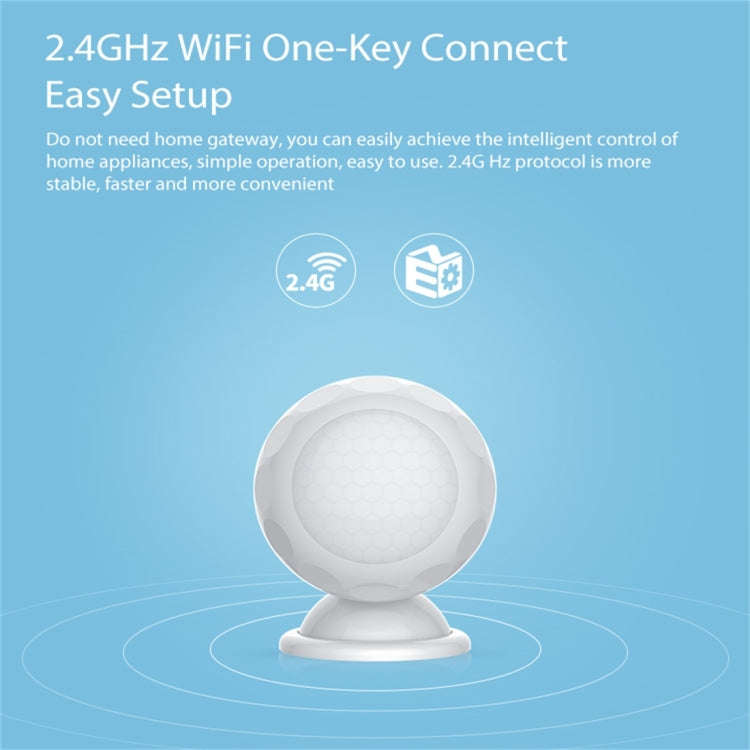 NEO NAS-PD02W Wireless WiFi PIR Detector Motion Sensor, with Magnet Bracket & Support Android / I...