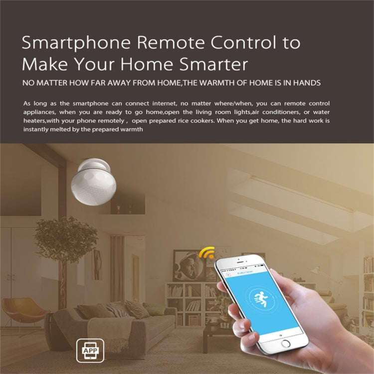 NEO NAS-PD02W Wireless WiFi PIR Detector Motion Sensor, with Magnet Bracket & Support Android / I...